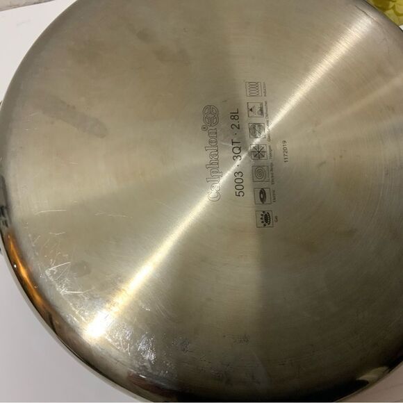 Calphalon 5003 3 Qt Stainless Skillet Frying Pan 2.8L No Lid Cookware - Picture 5 of 6
